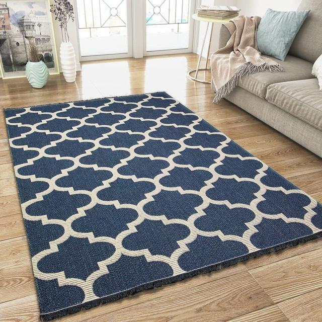 Imler Moroccan Machine Woven Blue Area Rug Marlow Home Co. Rug Size: Rectangle 190 x 290cm on Productcaster.