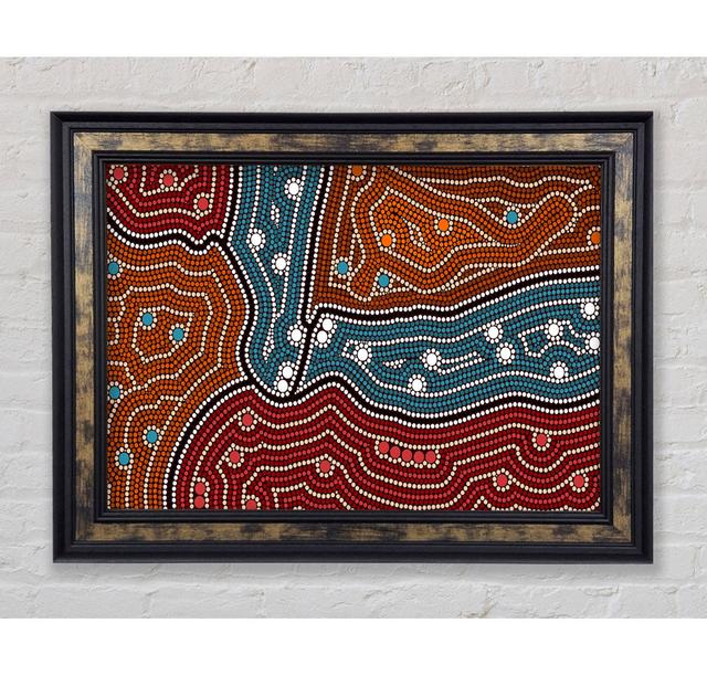 Aboriginal Pattern 4 - Single Picture Frame Art Prints Latitude Vive Size: 42cm H x 59.7cm W x 8cm D on Productcaster.