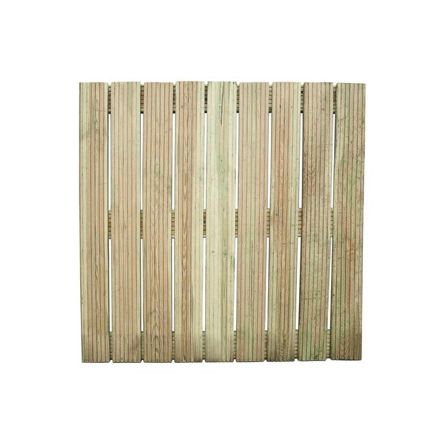 60cm x 60cm Wood Deck Tile in Light Brown Forest Garden on Productcaster.