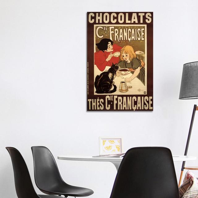 Chocolats Cie Francaise Advertising Vintage Poster Happy Larry Size: 101.6cm H x 66.04cm W x 3.81cm D on Productcaster.