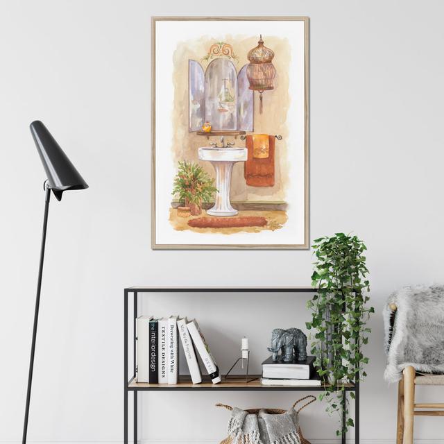 Bath In Spice I by Jerianne Van Dijk - Painting Marlow Home Co. Format: Natural Wood Framed Paper Print, Size: 95cm H x 65cm W on Productcaster.