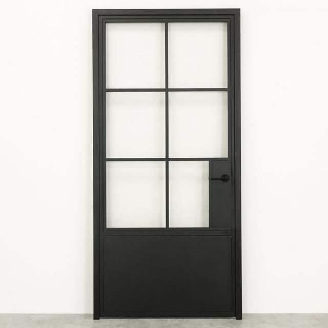 Kailua Glass Standard Doors Ebern Designs Finish: Clear, Door Size: 98.6cm x 206.3cm on Productcaster.