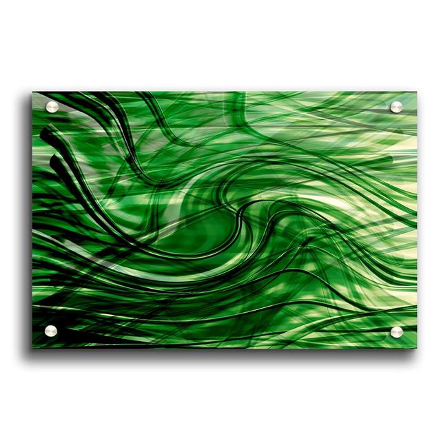 Green Time Line - Unframed Graphic Art Print on Acrylic East Urban Home Size: 59.4cm H x 84.1cm W on Productcaster.