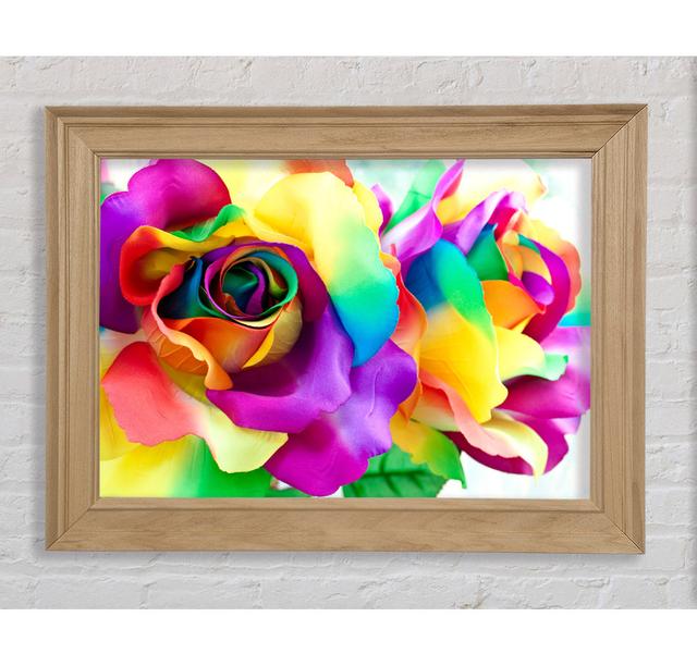 Multi Coloured Roses Close - Print Bright Star Size: 59.7cm H x 84.1cm W x 8cm D on Productcaster.