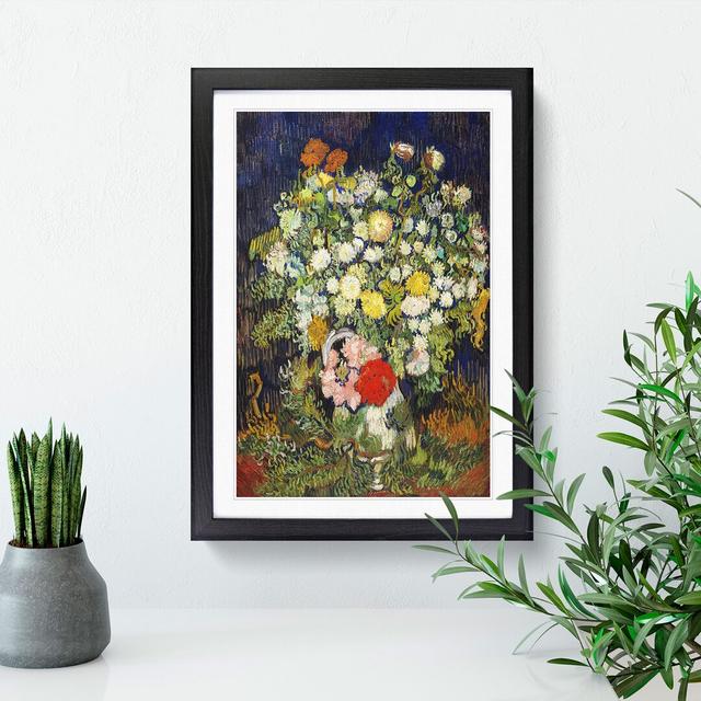 Bouquet of Flowers by Vincent Van Gogh - Picture Frame Painting East Urban Home Size: 48cm H x 36cm W x 2cm D, Frame Option: Black on Productcaster.