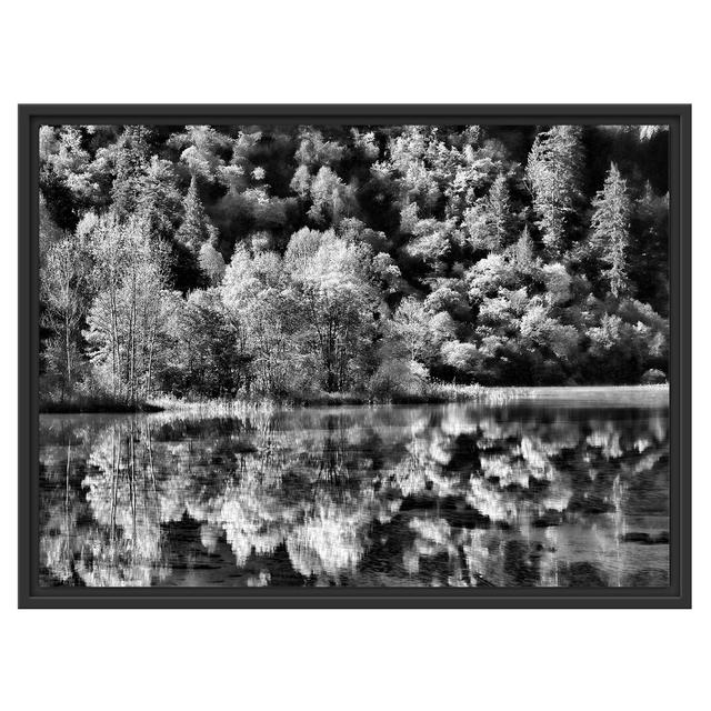 Gerahmter Fotodruck Autumn Lakeside Forest East Urban Home Größe: 60 cm H x 80 cm B on Productcaster.