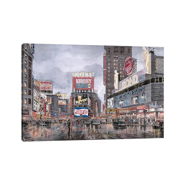 Times Square: New York by Stanton Manolakas - Wrapped Canvas Painting ClassicLiving Size: 20.32cm H x 30.48cm W x 1.905cm D on Productcaster.