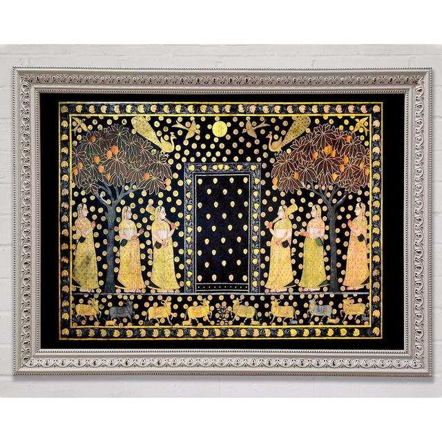 Hindu Pichwai Painting Rajasthan - Single Picture Frame Print Bright Star Size: 42cm H x 59.7cm W on Productcaster.