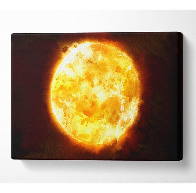 Fire Sun 1 Canvas Watercolour Latitude Run Size: 66cm H x 106.6cm W x 10cm D on Productcaster.