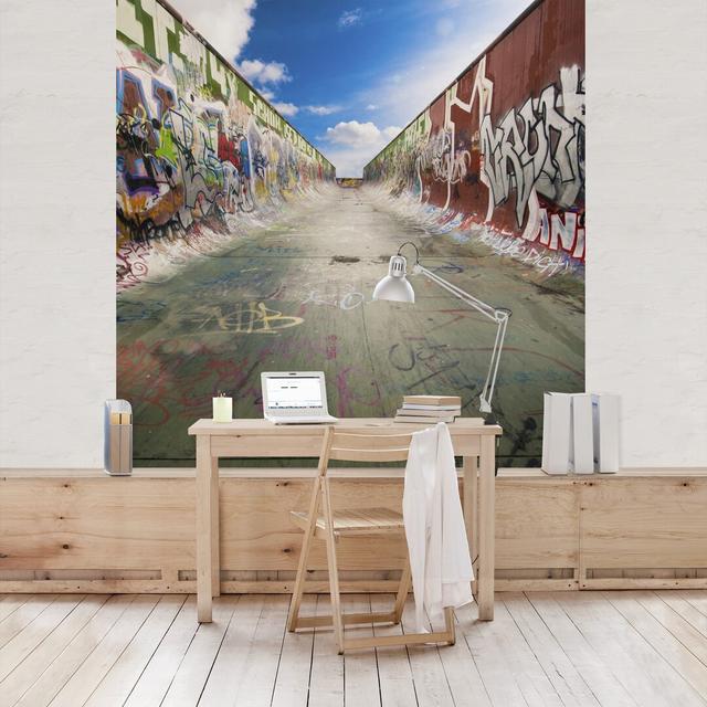 Skate Graffiti 2.88m x 288cm Wallpaper East Urban Home Size: 240"L X 240"W on Productcaster.