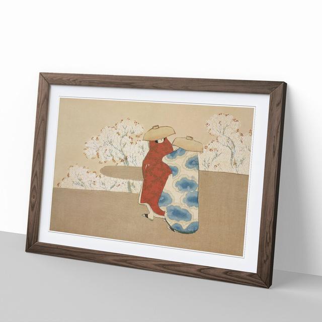 Hanami Season by Kamisaka Sekka - Picture Frame Painting East Urban Home Size: 48cm H x 65cm W x 2cm D, Frame Option: Walnut Framed on Productcaster.