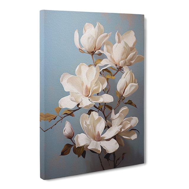 Magnolia Flower Romanticism Art No.2 - Print Marlow Home Co. Size: 60cm H x 40cm W x 3cm D on Productcaster.