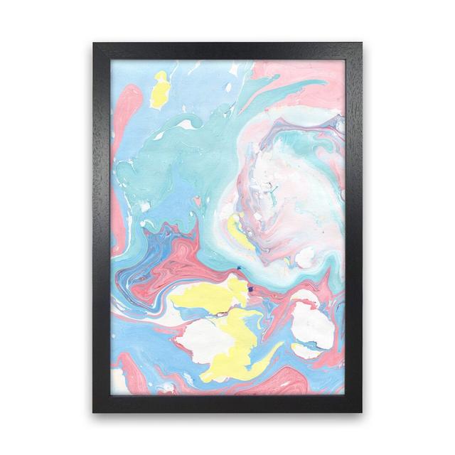 Liquid Mix Rainbow Art Print By Pixy Paper A2 / White Grain Ivy Bronx Size: 29.7cm H x 21cm W x 3cm D, Format: Black Framed on Productcaster.