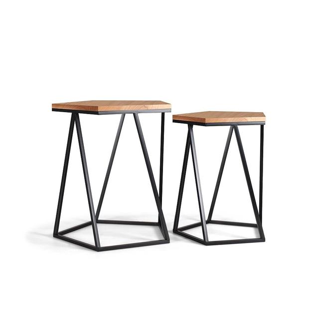 Deloris Cedar 2 Piece Nest of Tables Borough Wharf on Productcaster.