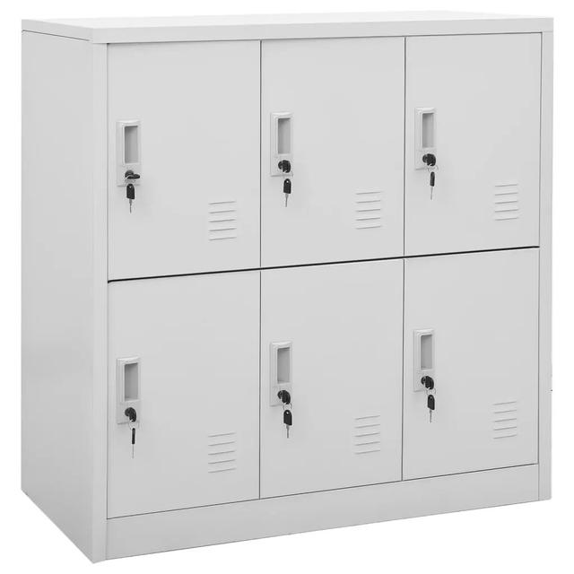 Metal 2 - Tier 90cm School Locker (Set of 2) Inbox Zero Colour: Light Grey on Productcaster.