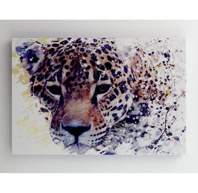 Leopard Splash - Druck ohne Rahmen auf Leinwand ModernMoments Größe: 34,3 cm H x 48,5 cm B on Productcaster.