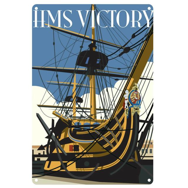 HMS Victory Ship in Portsmouth, Hampshire Graphic Art East Urban Home on Productcaster.