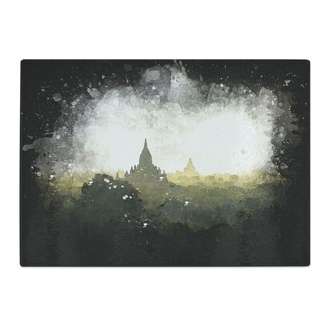 Tempered Glass Old Bagan in Myanmar Chopping Board East Urban Home Size: 28.5 cm x 39 cm on Productcaster.