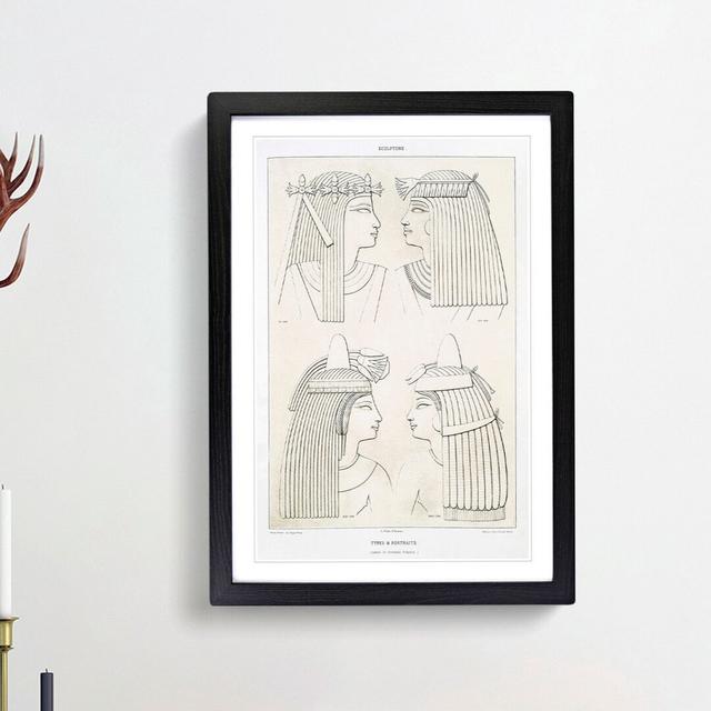 Egyptian Ladies by Emile Prisse D'avennes - Picture Frame Painting Print East Urban Home Size: 65cm H x 48cm W x 2cm D, Frame Option: Black Framed on Productcaster.