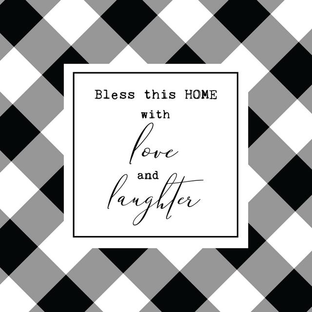 Bless This Home Buffalo Plaid Maturi Size: 76cm H x 76cm W x 3.8cm D on Productcaster.