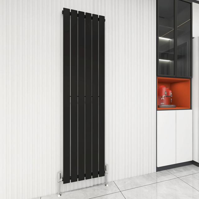 Aarvik Radiator Symple Stuff Size: 1800cm H x 408cm W, Radiator Colour: Black on Productcaster.