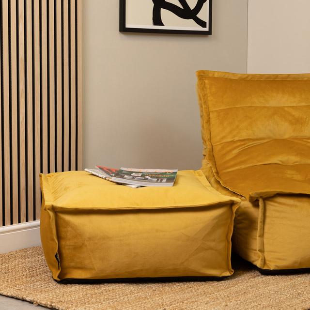 Pouf Icon Bean Bag Bazaar Polsterfarbe: Ockergelb on Productcaster.