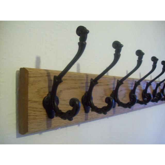 Millersville Solid Wood 8 - Hook Wall Mounted Coat Rack Rosalind Wheeler Colour: Black on Productcaster.