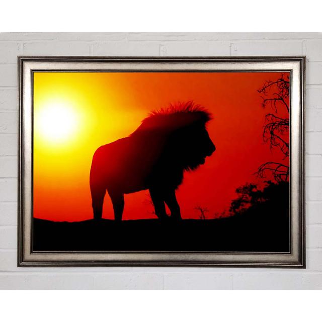 Lion Sunset - Print Brayden Studio Size: 84.1cm H x 118.9cm W x 1.5cm D on Productcaster.