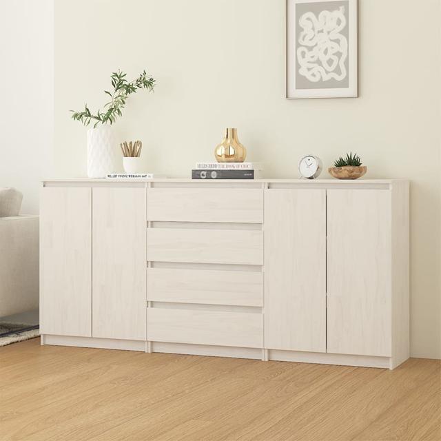 Emporia Solid Wood Sideboard Latitude Run Colour: White on Productcaster.