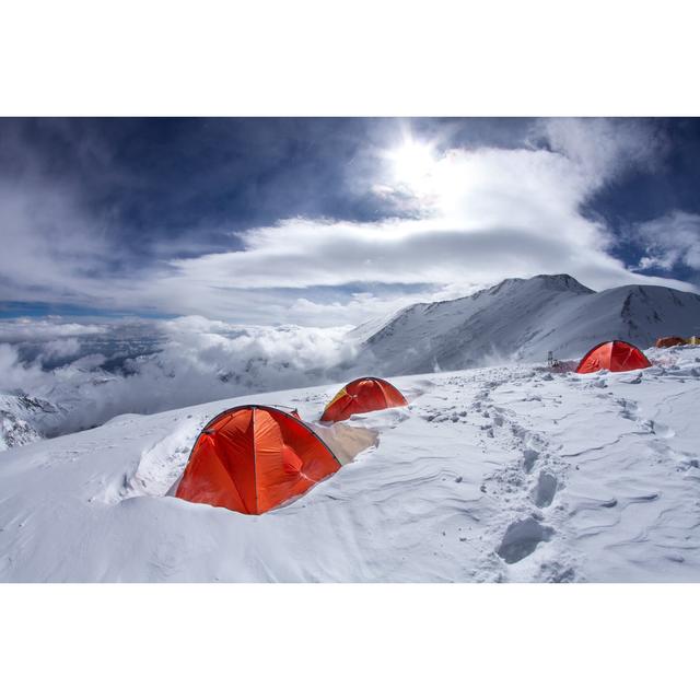 Tents in Mountains by Kav38 - Wrapped Canvas Photograph Alpen Home Size: 20cm H x 30cm W on Productcaster.