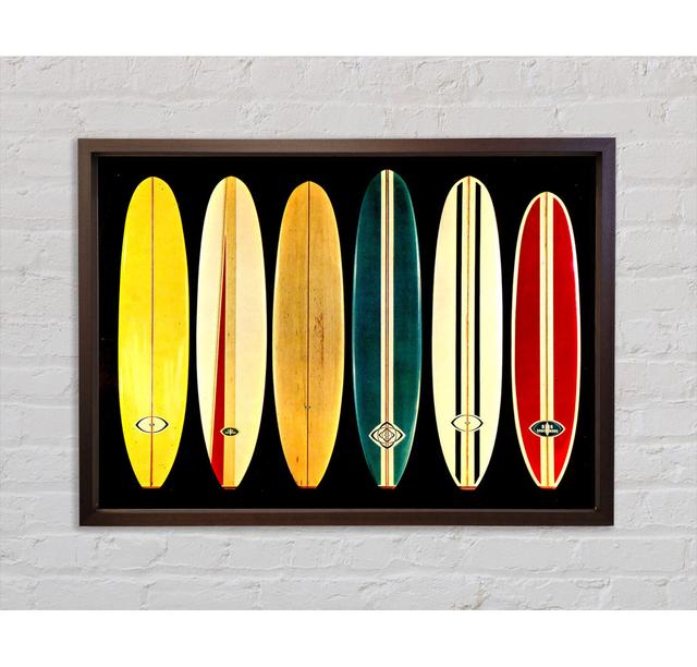 Surfboards At The Ready - Einzelne Bilderrahmen Kunstdrucke auf Leinwand Bright Star Größe: 59,7 cm H x 84,1 cm B x 3,3 cm T on Productcaster.