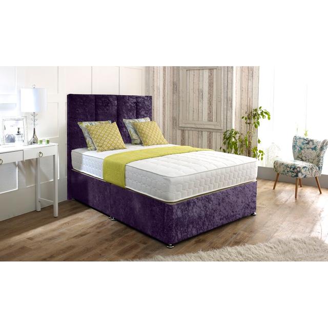 Atoll Divan Base Rosdorf Park Storage Type: 2 Drawers (Same Side), Colour: Lilac, Size: Single (3') on Productcaster.