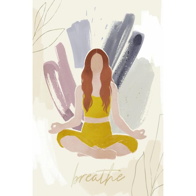 Yoga Practice VI by Victoria Barnes - Wrapped Canvas Graphic Art Rosalind Wheeler Size: 76cm H x 51cm W x 3.8cm D on Productcaster.