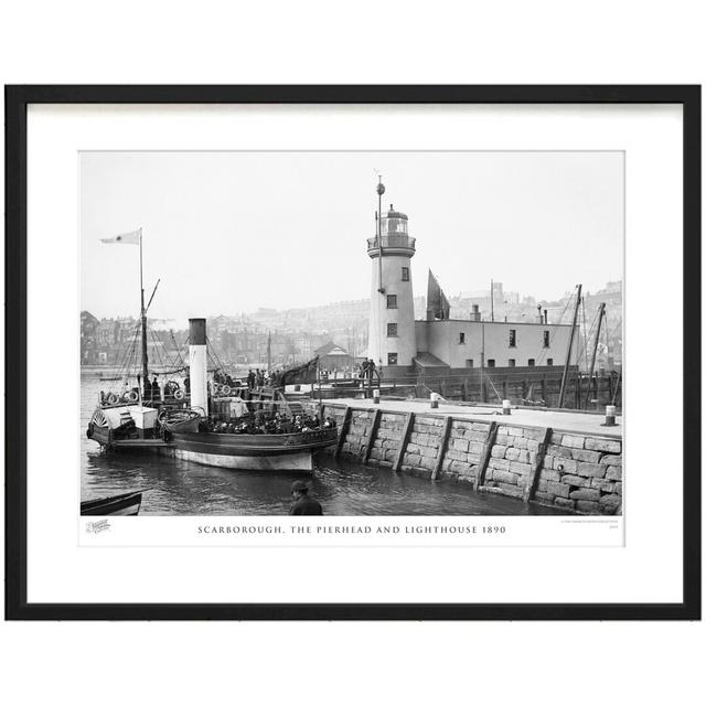 Scarborough, The Pierhead And Lighthouse 1890 by Francis Frith - Single Picture Frame Print The Francis Frith Collection Size: 45cm H x 60cm W x 2.3cm on Productcaster.