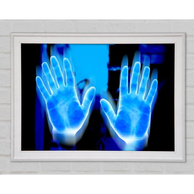 Vibrant Blue Hand Prints - Single Picture Frame Art Prints Bright Star Size: 29.7cm H x 42cm W x 1.5cm D on Productcaster.