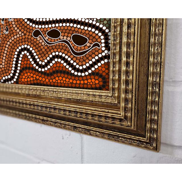 Aboriginal Pattern 5 - Print Rosalind Wheeler Size: 84.1cm H x 118.9cm W x 3cm D, Format: Gold Framed Paper on Productcaster.