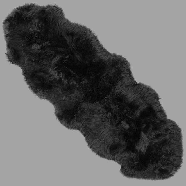 Dash Sheepskin Black Rug Mercer41 on Productcaster.