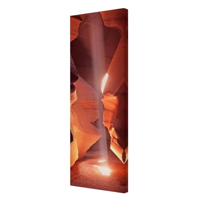 Shaft of Light in Antelope Canyon - Wrapped Canvas Graphic Art Print East Urban Home Size: 200cm L x 70cm W on Productcaster.