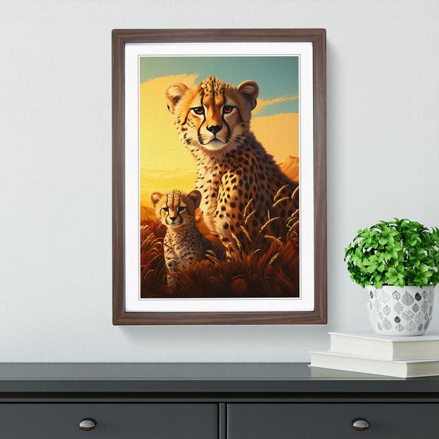 Cheetah Dadaism No.2 - Print Latitude Vive Format: Walnut Framed, Size: 34cm H x 25cm W x 2cm D on Productcaster.