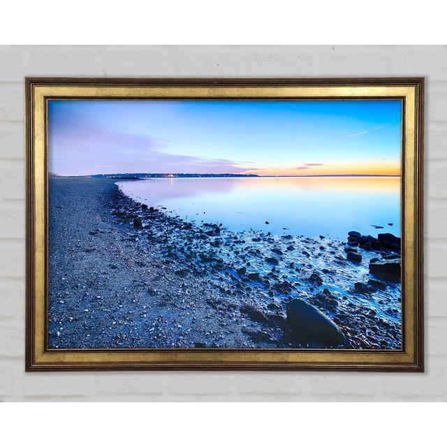 Tranquil Ocean Blues Framed Print House of Hampton Size: 59.1cm H x 84.1cm W 1.5cm D on Productcaster.