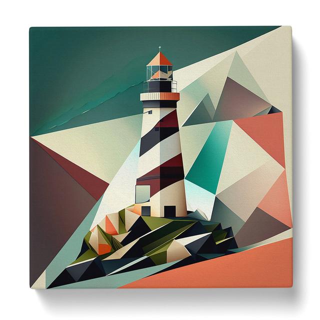 Lighthouse Geometric No.1 Breakwater Bay Size: 50cm H x 50cm W x 3cm D on Productcaster.