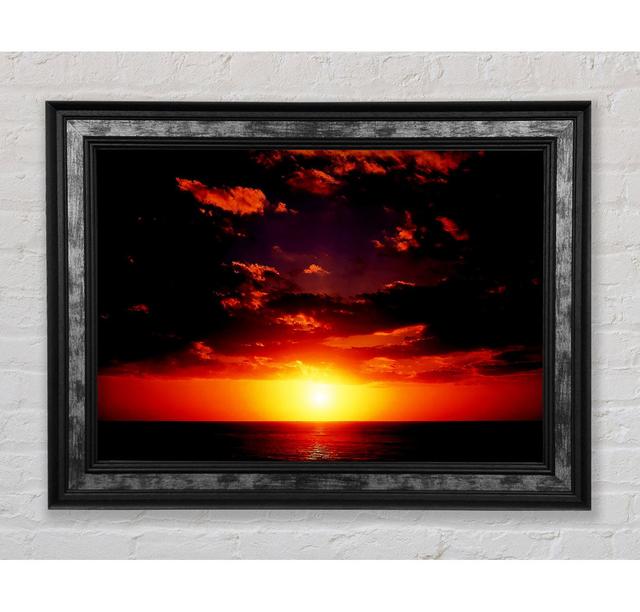 Sunset Through The Black Ocean Clouds - Single Picture Frame Art Prints Bright Star Size: 84.1cm H x 142.2cm W x 8cm D on Productcaster.