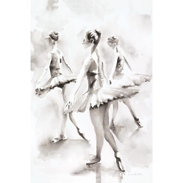 Three Ballerinas by Aimee Del Valle - Wrapped Canvas Painting Rosdorf Park Size: 30.48cm H x 20.32cm W x 3.8cm D on Productcaster.