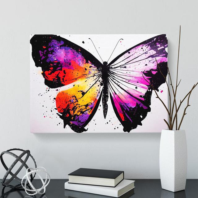 Butterfly Splash Vol.1 - Wrapped Canvas Painting Brambly Cottage Size: 35cm H x 50cm W x 3cm D on Productcaster.