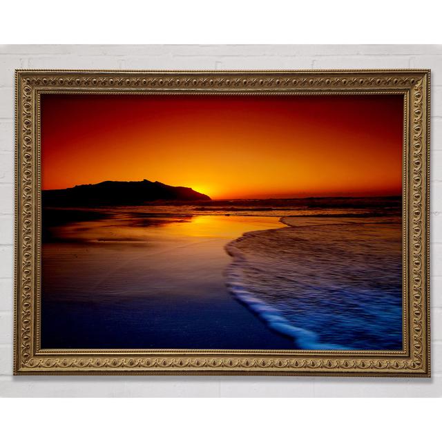 Red Ocean Dusk - Single Picture Frame Art Prints Bright Star Size: 84.1cm H x 118.9cm W on Productcaster.