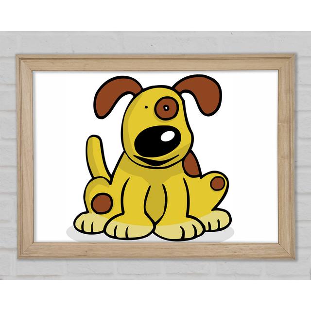 Dog Cartoon Tail White - Single Picture Frame Art Prints Harriet Bee Size: 59.7cm H x 84.1cm W x 1.5cm D on Productcaster.