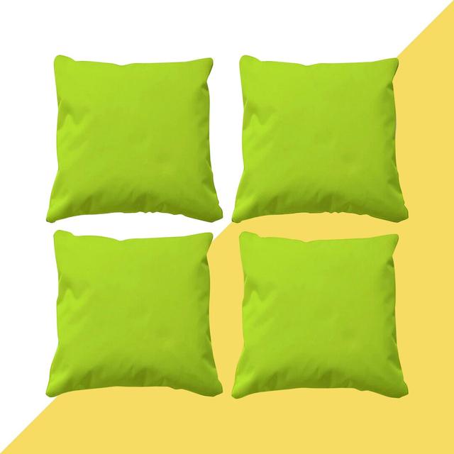 Garden Dining Chair Cushion (Set of 4) Hashtag Home Colour: Lime on Productcaster.