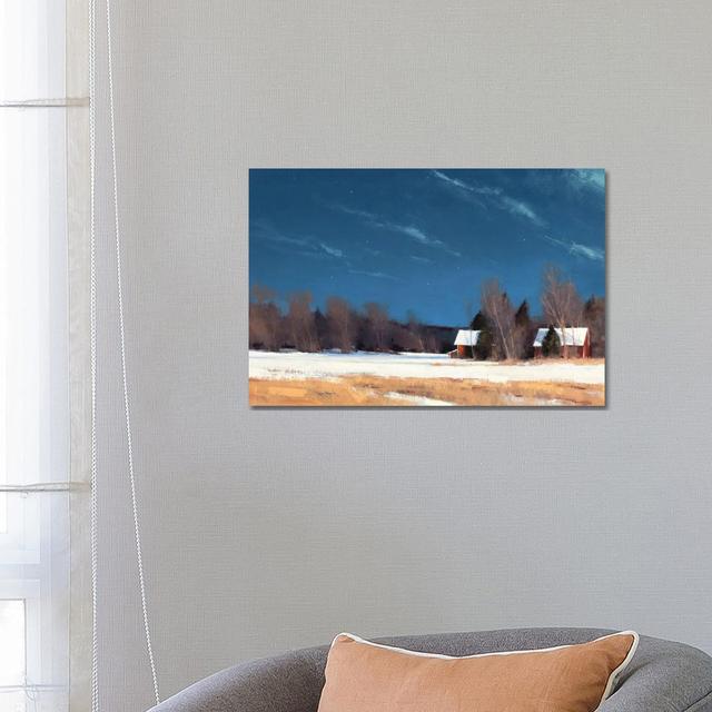 Grant Township Farm By Moonlight by Ben Bauer - Wrapped Canvas Painting Rosalind Wheeler Size: 45.72cm H x 66.04cm W x 1.91cm D on Productcaster.