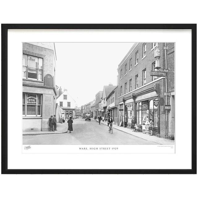 'Ware, High Street 1929' by Francis Frith - Picture Frame Photograph Print on Paper The Francis Frith Collection Size: 45cm H x 60cm W x 2.3cm D on Productcaster.