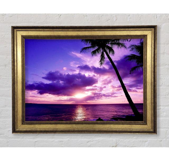 Lilac Pink Ocean Paradise - Print Bright Star Size: 84.1cm H x 142.2cm W x 8cm D on Productcaster.